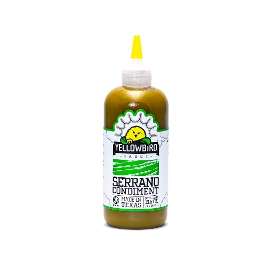 Yellowbird Foods Serrano Sauce, 6 x 19.6 oz Case - Condiments & Sauces