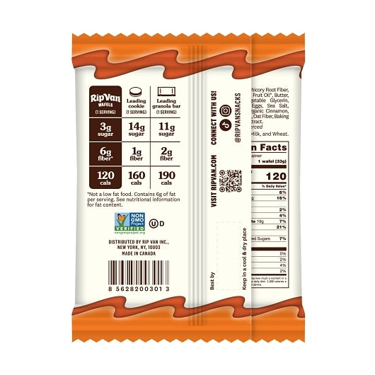 Rip Van Low Sugar Dutch Caramel & Vanilla Wafels, 4 x 12 x 1.16 oz Case - DOT product image 3