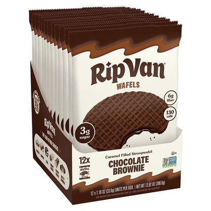 Rip Van Low Sugar Chocolate Brownie Wafels, 4 x 12 x 1.16 oz Case - DOT product image 8