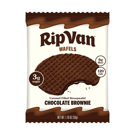 Rip Van Low Sugar Chocolate Brownie Wafels, 4 x 12 x 1.16 oz Case - DOT product image 2