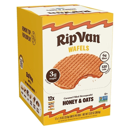 Rip Van Low Sugar Honey & Oats Wafels, 4 x 12 x 1.16 oz Case - DOT product image 7