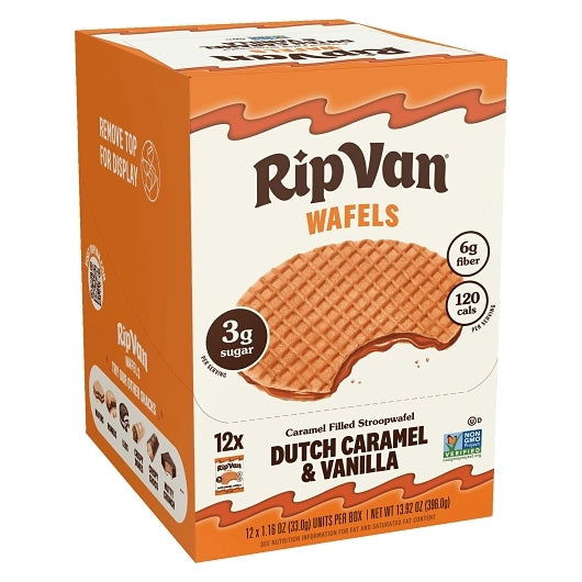 Rip Van Low Sugar Dutch Caramel & Vanilla Wafels, 4 x 12 x 1.16 oz Case - DOT product image 7