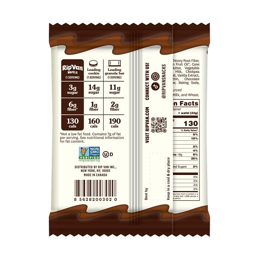 Rip Van Low Sugar Chocolate Brownie Wafels, 4 x 12 x 1.16 oz Case - DOT product image 6
