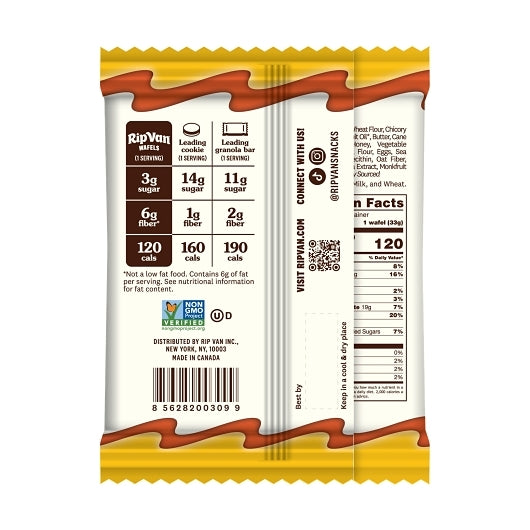 Rip Van Low Sugar Honey & Oats Wafels, 4 x 12 x 1.16 oz Case - DOT product image 6