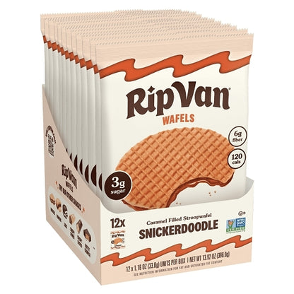 Rip Van Low Sugar Snickerdoodle Wafels, 4 x 12 x 1.16 oz Case - DOT product image 5