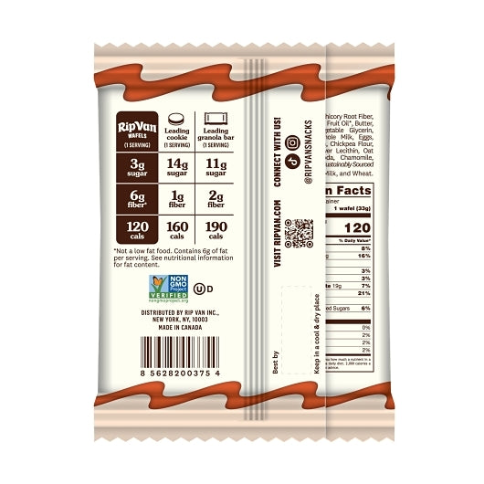Rip Van Low Sugar Snickerdoodle Wafels, 4 x 12 x 1.16 oz Case - DOT product image 3