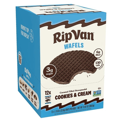 Rip Van Low Sugar Cookies & Cream Wafels, 4 x 12 x 1.16 oz Case - DOT product image 7