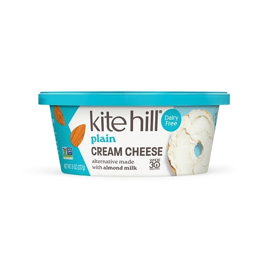 Kite Hill Dairy-Free Almond Cream Cheese, 6 x 8 oz Case - Cheese & Dairy