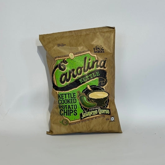 Carolina Kettle Jalapeno Queso Flavored Kettle Chips, 20 x 2 oz Case - Snacks