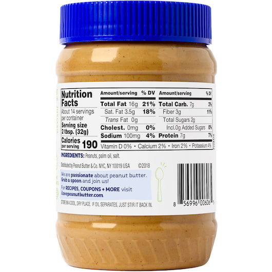 Peanut Butter & Co All Natural Simply Smooth Peanut Butter Spread, 6 x 16 oz Case - DOT product image 2