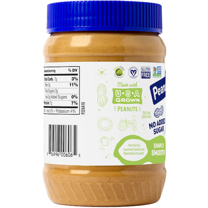 Peanut Butter & Co All Natural Simply Smooth Peanut Butter Spread, 6 x 16 oz Case - DOT product image 3