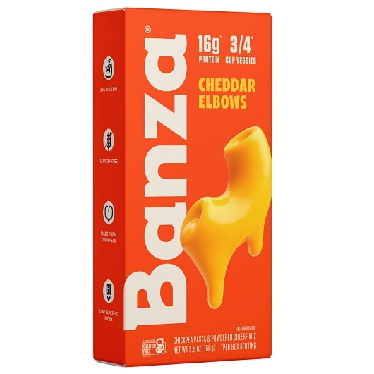 Banza Mac & Cheddar Elbows, 6 x 5.5 oz Case - Pantry Ingredients