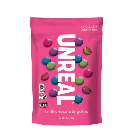 Unreal Candy Coated Milk Chocolates Bag, 6 x 5 oz Case - Alternate product angle or state