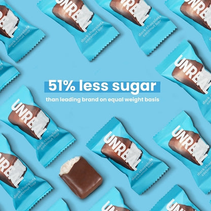 Unreal Brands Dark Chocolate Coconut Bars, 6 x 4.2 oz Case - Alternate product angle or state