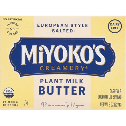 Miyokos Kitchen European Cultured Vegan Butter, 6 x 8 oz Case - DOT product image 2
