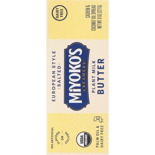 Miyokos Kitchen European Cultured Vegan Butter, 6 x 8 oz Case - DOT product image 6