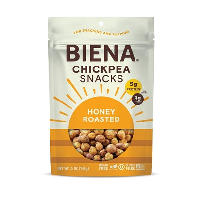 Biena Roasted Chickpea Honey Roasted Chickpeas, 8 x 5 oz Case - Snacks