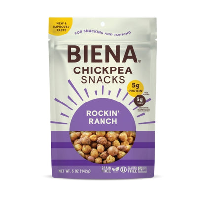 Biena Roasted Chickpea Ranch Chickpeas, 8 x 5 oz Case - Snacks