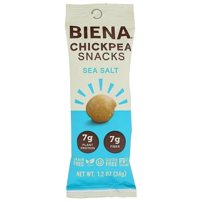 Biena Snacks Sea Salt Chickpeas, 4 x 10 x 1.2 oz Case - Snacks