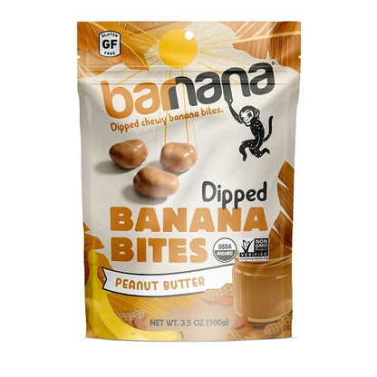 Barnana Peanut Butter Banana Bites, 12 x 3.5 oz Case - Dried Fruit & Fruit Snacks