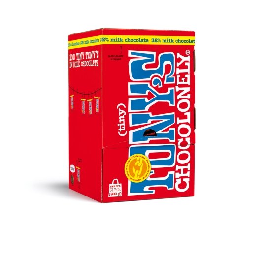 Tony's Chocolonely Tiny Milk Chocolate, 8 x 100 x 0.32 oz Case - Candy & Confections