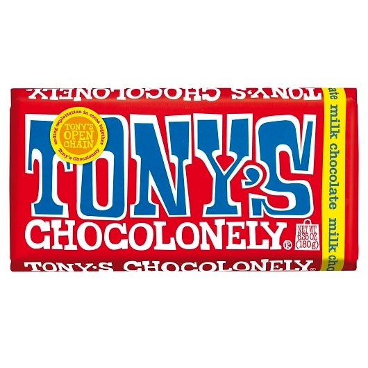 Tony's Chocolonely 32% Milk Chocolate Bar, 15 x 6.35 oz Case - Candy & Confections