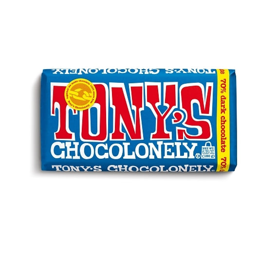 Tony's Chocolonely 70% Dark Chocolate Bar, 15 x 6.35 oz Case - Candy & Confections