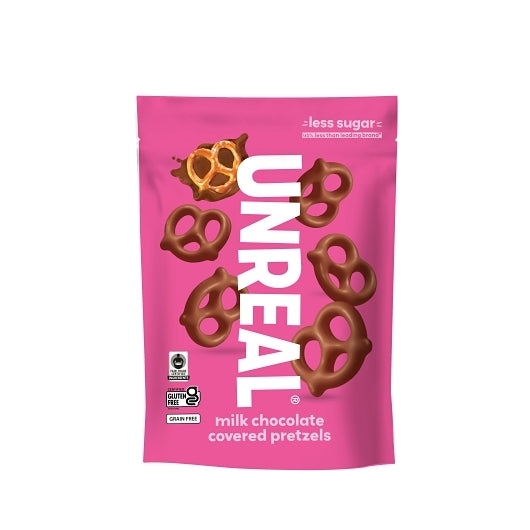 Unreal Case Of Milk Chocolate Covered Pretzels, 6 x 3.5 oz Case - Candy & Confections