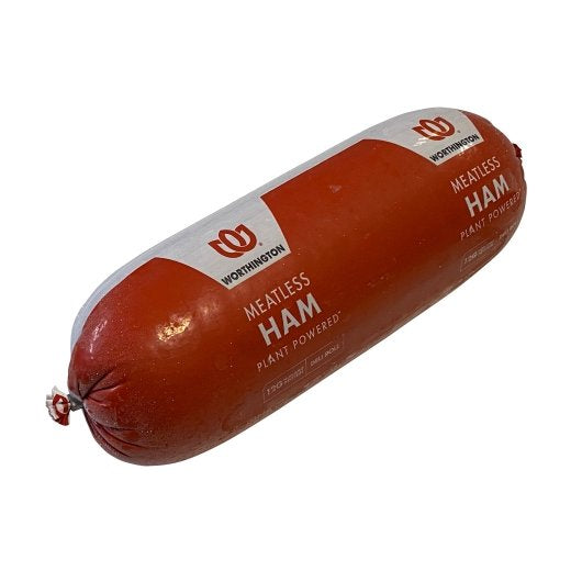 Worthington Plant-Based Lightly Seasoned Ham Roll, 4 x 4 lb Case - Frozen Meat & Seafood