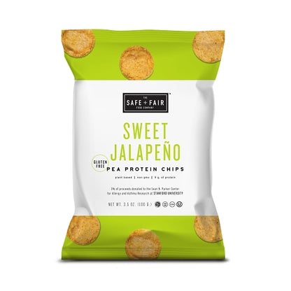 Safe + Fair Pea Protein Chips - Sweet Jalapeno, 12 x 3.5 oz Case - DOT product image 3