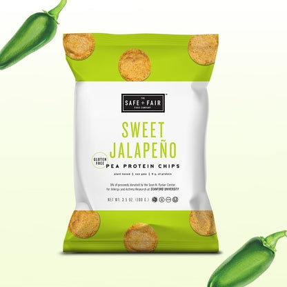 Safe + Fair Pea Protein Chips - Sweet Jalapeno, 12 x 3.5 oz Case - DOT product image 4