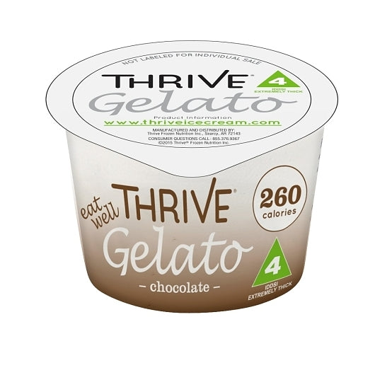 Thrive Frozen Nutrition Chocolate Gelato Cup, 36 x 4 fl oz Case - Health & Personal Care