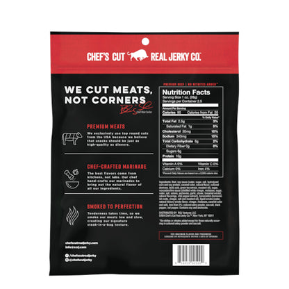 Chef's Cut Real Jerky Co. Smoked Beef Original Recipe, 8 x 2.5 oz Case - DOT product image 2