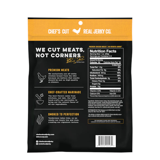 Chef'S Cut Real Smoked Chicken Breast Honey Barbeque, 8 x 2.5 oz Case - DOT product image 2