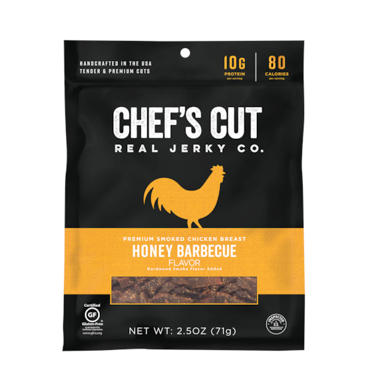 Chef's Cut Real Smoked Chicken Breast Honey Barbeque, 8 x 2.5 oz Case - Meat, Poultry & Seafood