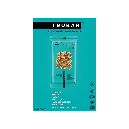 Trubar Oh Oh Cookie Dough Protein Bars, 6 x 12 x 1.76 oz Case - Bakery & Desserts