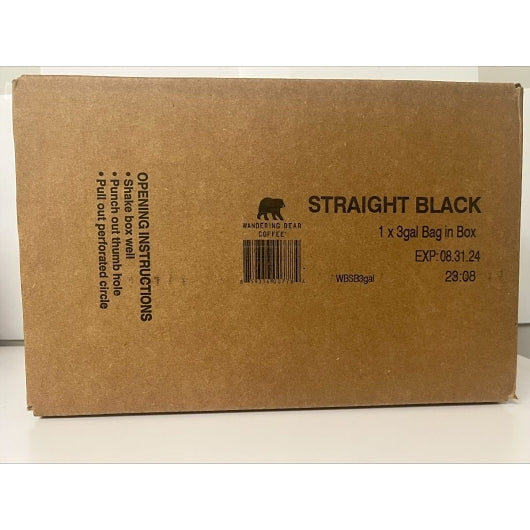 Wandering Bear Straight Black Cold Brew, 1 x 3 GA Case - Coffee & Tea