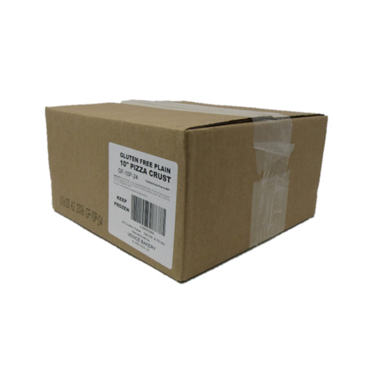Venice Bakery 10 Inch Gluten-Free Vegan Plain Pizza Crust, 24 x 6 oz Case - Alternate product angle or state