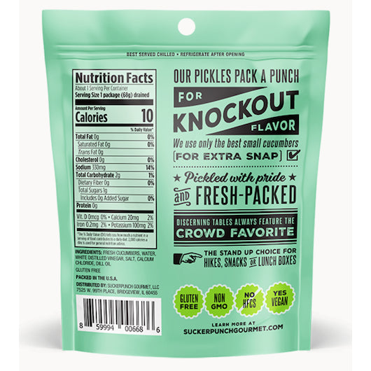 Suckerpunch Gourmet Classic Dill Pickle Chips Single Serve Pouch, 12 x 3.4 fl oz Case - DOT product image 3