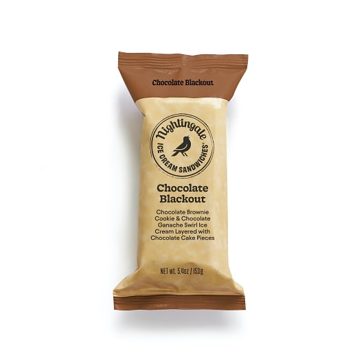 Nightingale, Inc. Baked From Scratch Chocolate Blackout Ice Cream & Cookies, 12 x 5.4 oz Case - Bakery & Desserts