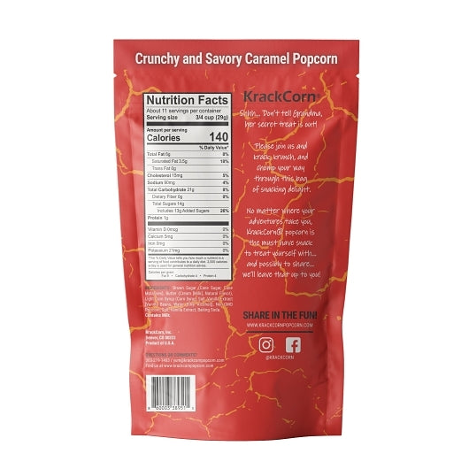 KrackCorn Caramel Flavored Popcorn Knock-Out Case, 12 x 11 oz Case - Popcorn, Pretzels & Snack Mix - image 2