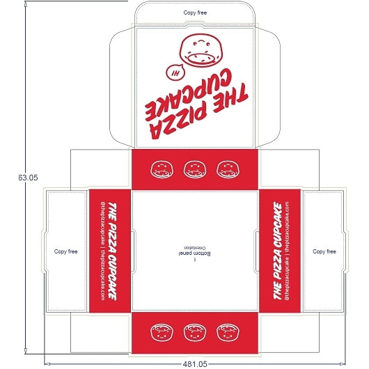 The Pizza Cupcake Box, 1 x 50 ct Case - Bakery & Desserts - image 2