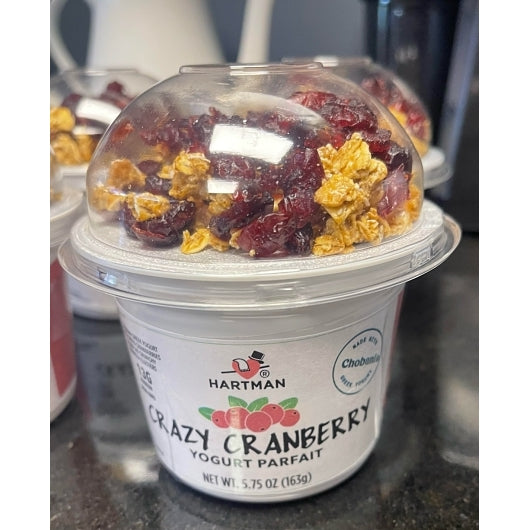 Hartman Crazy Cranberry Vanilla Yogurt Parfait, 6 x 5.75 oz Case - Cheese & Dairy