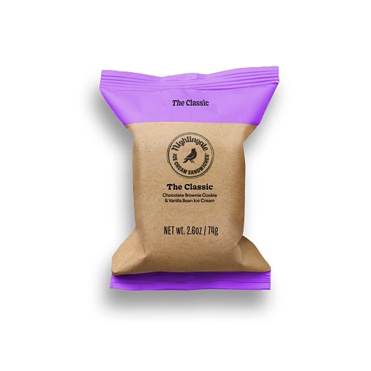 Nightingale, Inc. Baked From Scratch Classic Chomp Size Ice Cream Cookies, 24 x 2.6 oz Case - Bakery & Desserts