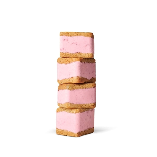 Nightingale, Inc. Baked From Scratch Strawberry Shortcake Chomp Size Ice Cream Sandwiches, 7 x 10.4 oz Case - Frozen - i
