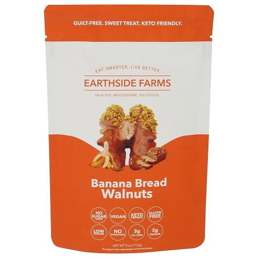 Earthside Farms Banana Bread Walnuts, 10 x 4 oz Case - Nuts & Seeds