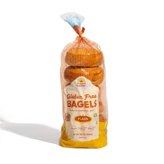Original Sunshine Gluten Free Plain Bagel, 4 x 6 ct Case - Breads, Rolls & Buns