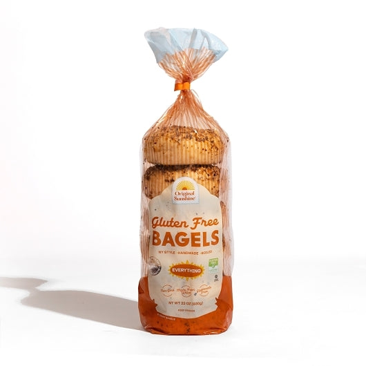Original Sunshine Gluten Free Everything Bagel, 4 x 6 ct Case - Breads, Rolls & Buns