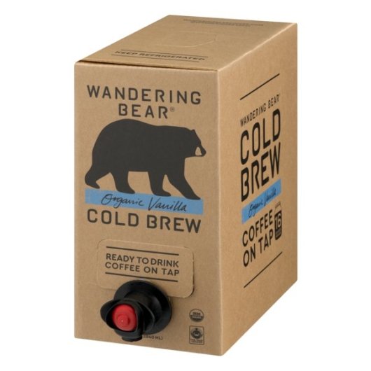 Wandering Bear Coffee Vanilla Cold Brew Coffee Case, 3 x 96 fl oz Case - Coffee & Tea