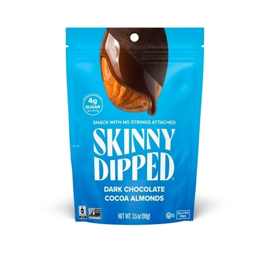 Skinny Dipped Almonds Dark Chocolate Cocoa Almonds, 10 x 3.5 oz Case - Candy & Confections